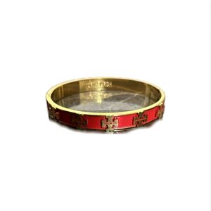 Tory Burch Gold and Red Iconic Bangle
